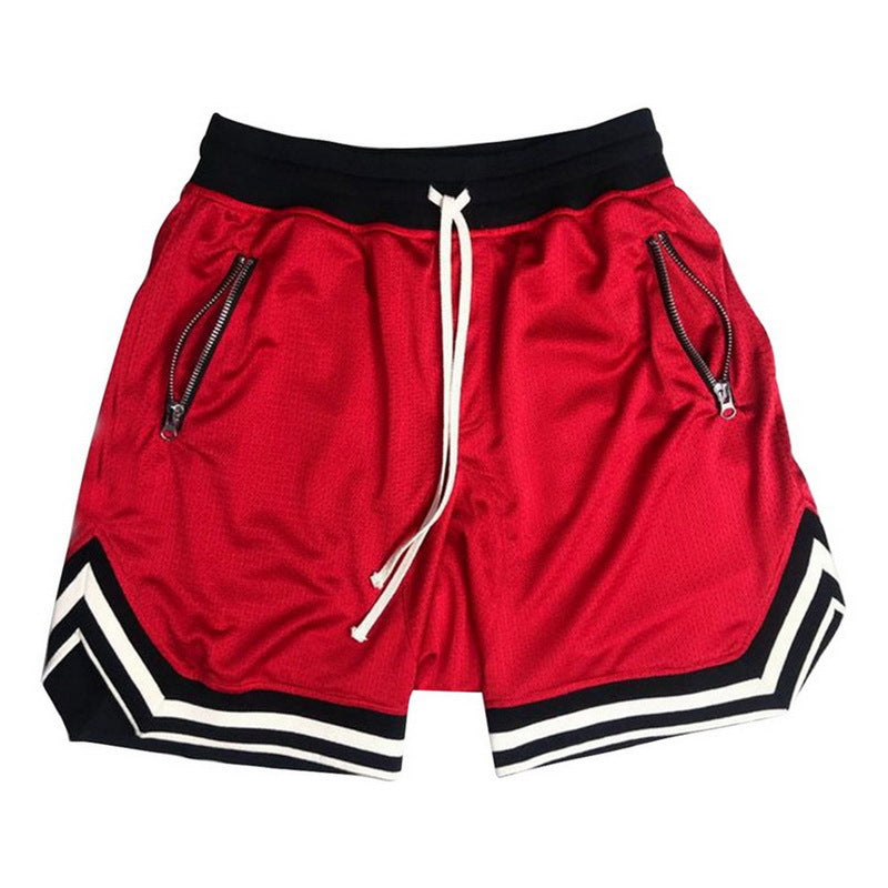 Men's Breathable Mesh Sports Shorts for Basketball and Gym Training