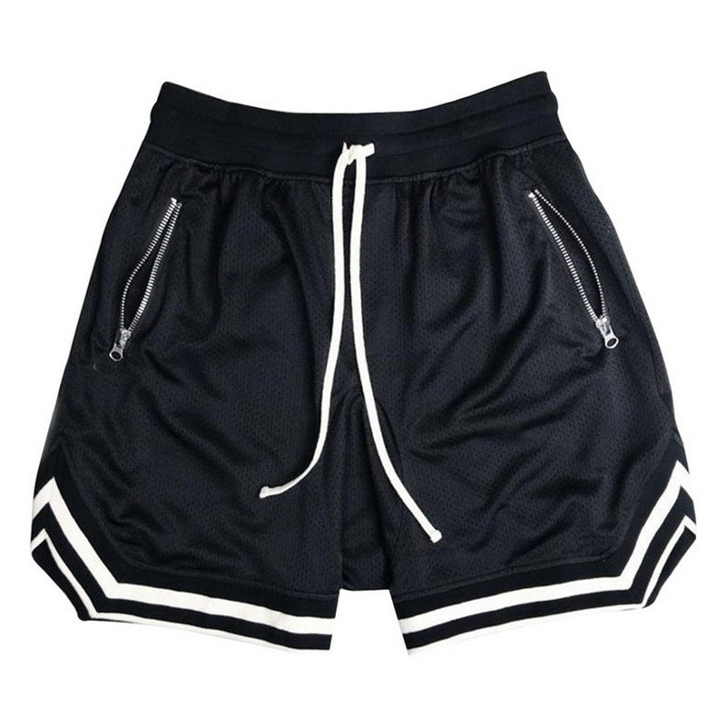 Men's Breathable Mesh Sports Shorts for Basketball and Gym Training