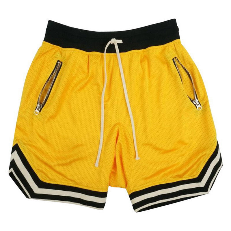 Men's Breathable Mesh Sports Shorts for Basketball and Gym Training