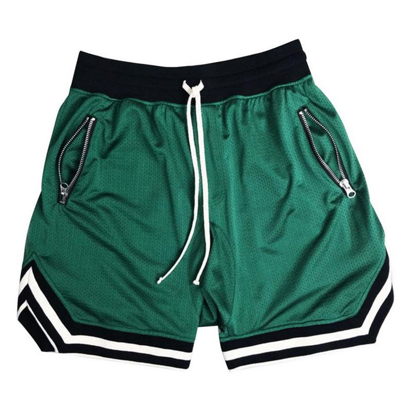 Men's Breathable Mesh Sports Shorts for Basketball and Gym Training
